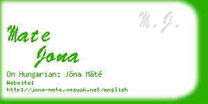 mate jona business card